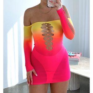 WHITEFOX Hate To Say Long Sleeve Mini Dress